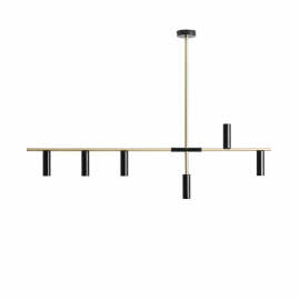 Lampa wisząca TREVO 6 BLACK BRASS 1083K40