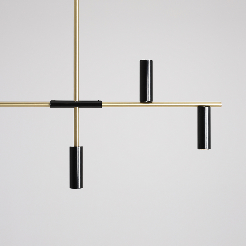 Lampa wisząca TREVO 6 BLACK BRASS 1083K40