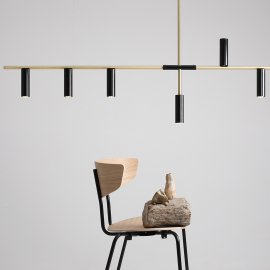 Lampa wisząca TREVO 6 BLACK BRASS 1083K40