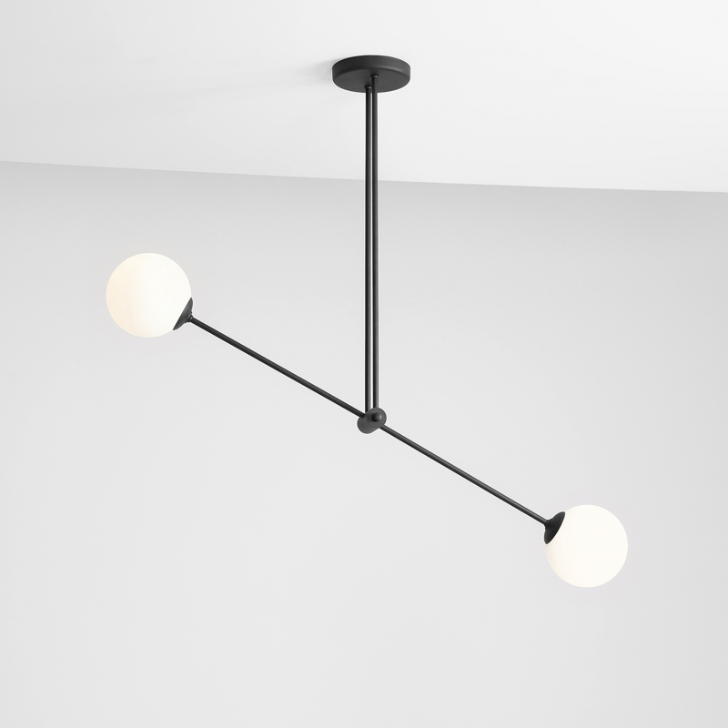 Lampa sufitowa OHIO 2 BLACK 1081PL_H1