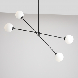 Lampa sufitowa OHIO 4 BLACK 1081PL_L1