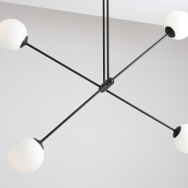 Lampa sufitowa OHIO 4 BLACK 1081PL_L1