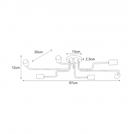 Lampa sufitowa KUGA K-4940