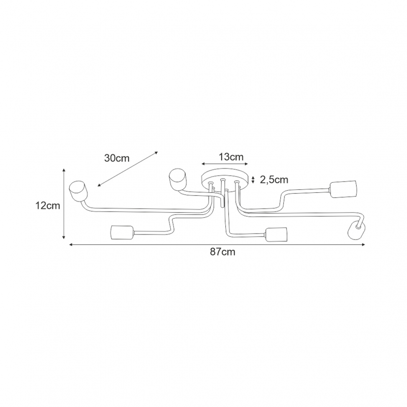 Lampa sufitowa KUGA K-4940