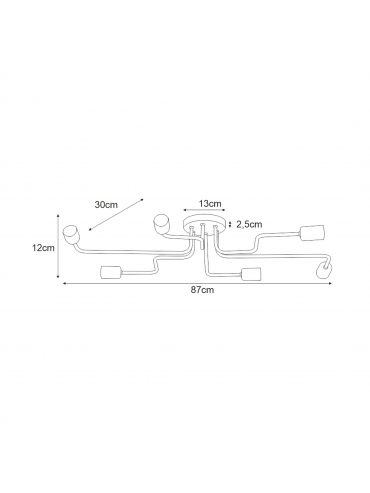 Lampa sufitowa KUGA K-4940