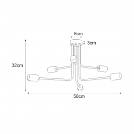 Lampa sufitowa KUGA K-4941