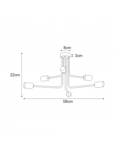 Lampa sufitowa KUGA K-4941