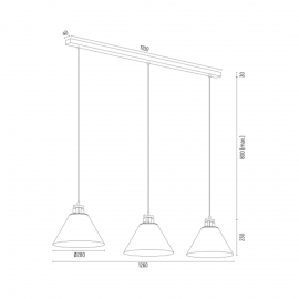 Lampa wisząca ORTE 6174