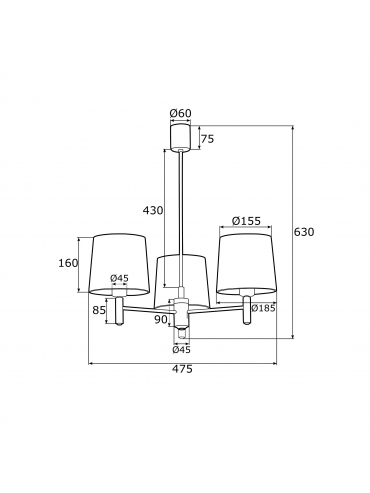 Lampa wisząca PONTE PLUS 6109