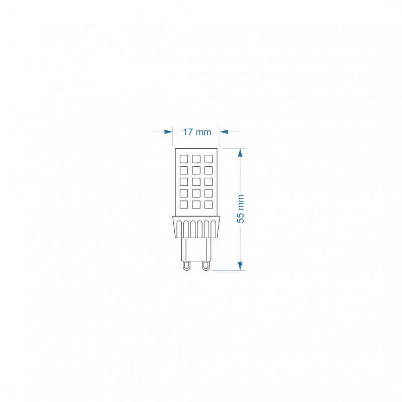 Żarówka LED G9 ZAR4366SLL 4W, 3000K, Flicker Free