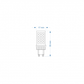 Żarówka LED G9 ZAR4380SLL 4W, 6000K Flicker Free