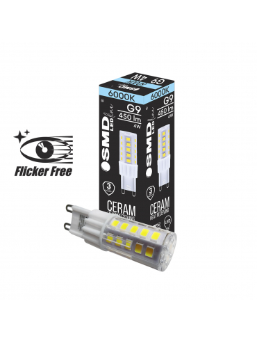 Żarówka LED G9 ZAR4380SLL 4W, 6000K Flicker Free