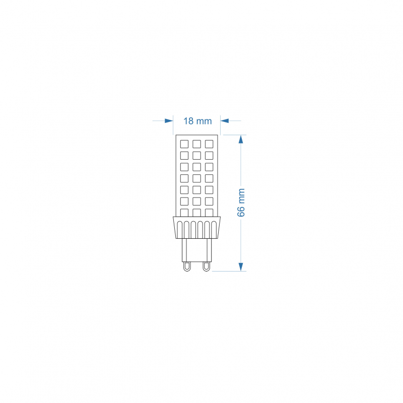 Żarówka LED G9  ZAR4397SLL 5,5W, 3000K Flicker Free