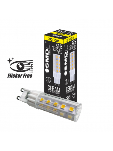 Żarówka LED G9  ZAR4397SLL 5,5W, 3000K Flicker Free