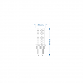 Żarówka LED G9 ZAR4434SLL 7 W, 4000K Flicker Free