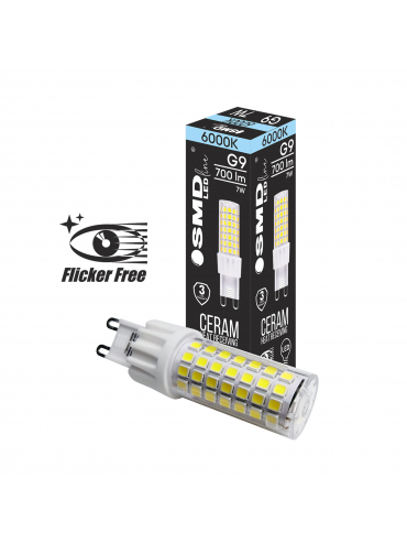 Żarówka LED G9 ZAR4441SLL 7 W, 6000K Flicker Free