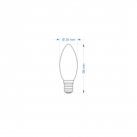 Żarówka LED E14 ZAR4595SLL, 6W, 3000K Flicker Free