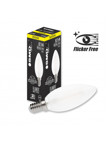 Żarówka LED E14 ZAR4595SLL, 6W, 3000K Flicker Free