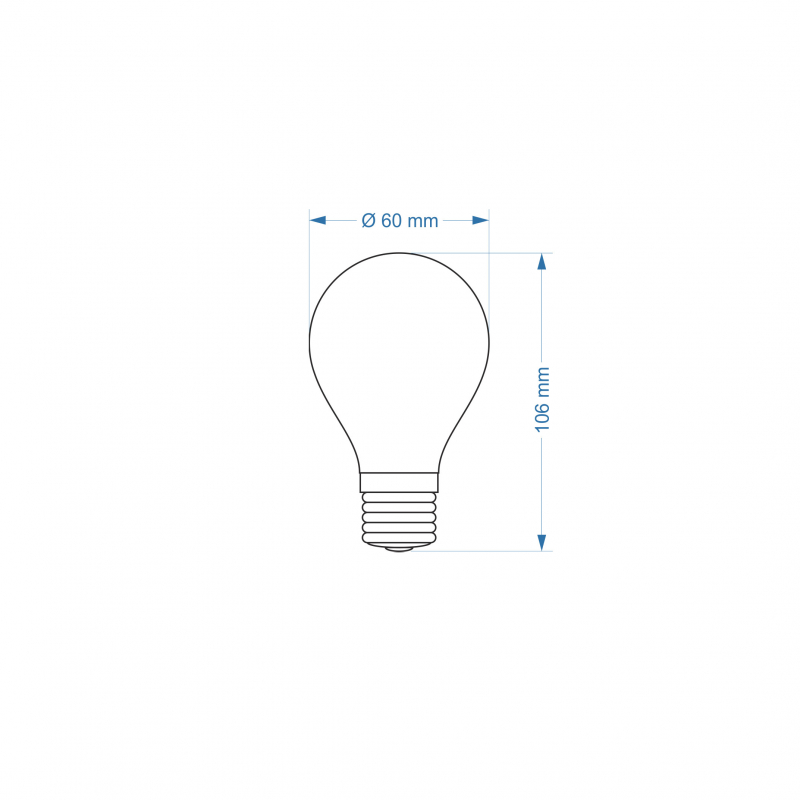 Żarówka LED E27 ZAR4519SLL 8W 4000K, Flicker Free