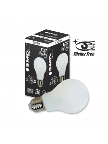 Żarówka LED E27 ZAR4519SLL 8W 4000K, Flicker Free
