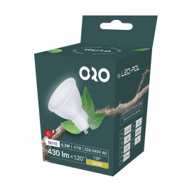 Żarówka ORO-GU10-TOTO-6,5W-WW, 3000K
