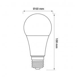 Żarówka LED ORO-ATOS-E27-A60-8,5W-WW,  3000K