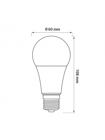 Żarówka LED ORO-ATOS-E27-A60-8,5W-WW,  3000K