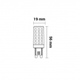 Żarówka ORO-G9-SEDI-4W-DW-II, 4000K
