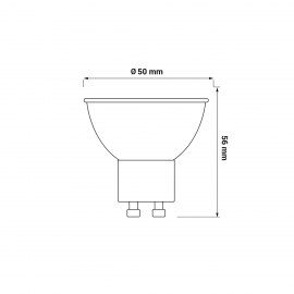 Żarówka ORO-GU10-TOTO-6,5W-DW, 4000K