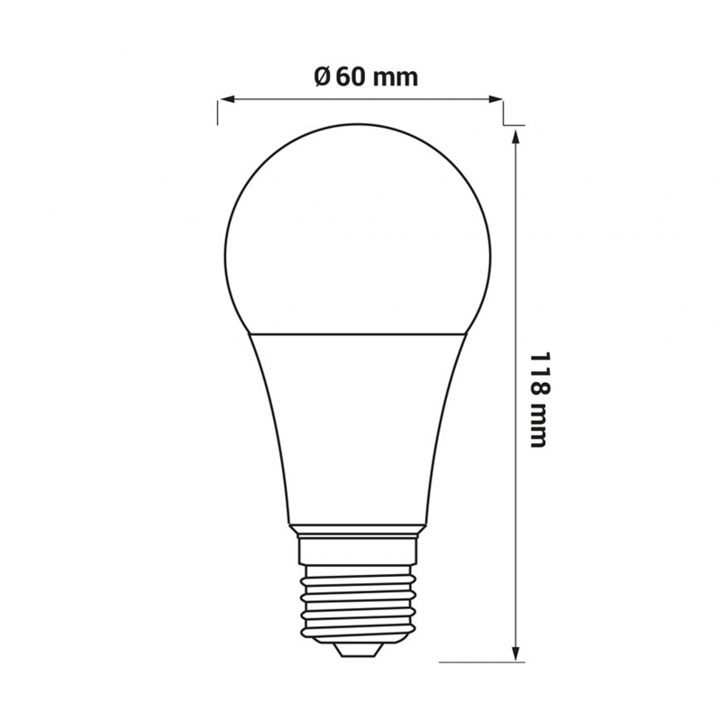 Żarówka LED ORO-ATOS-E27-A60-11W-DW-DIMM, 4000K.