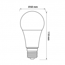 Żarówka LED ORO-ATOS-E27-A60-11W-WW-DIMM, 3000K