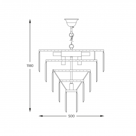 Lampa wisząca AMEDEO 17106/6+3+1-GD+CL