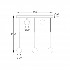 Lampa wisząca ALI 5641