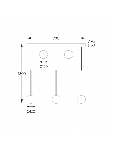 Lampa wisząca ALI 5641