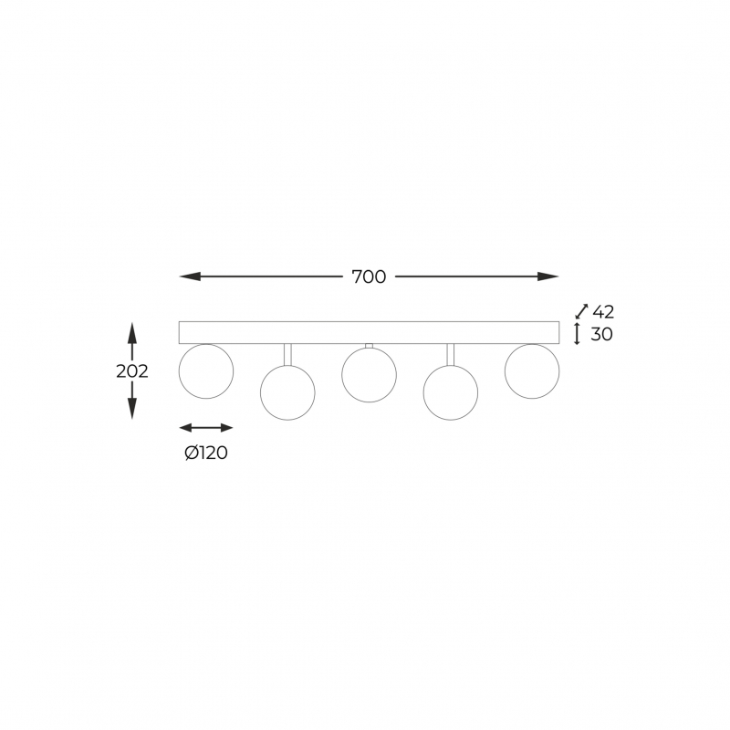 Lampa sufitowa ALI 5643