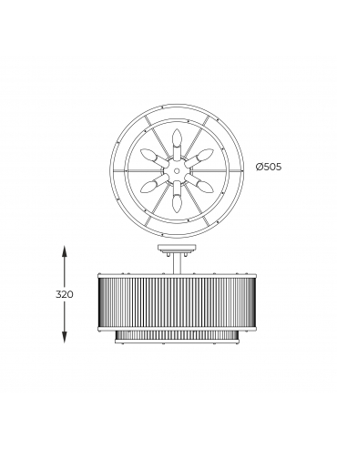 Lampa sufitowa SERGIO C0528-06H-F4AC