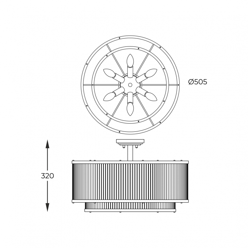 Lampa sufitowa SERGIO C0528-06H-V6AC