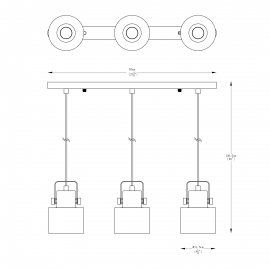 Lampa wisząca DRACO A8062-3A