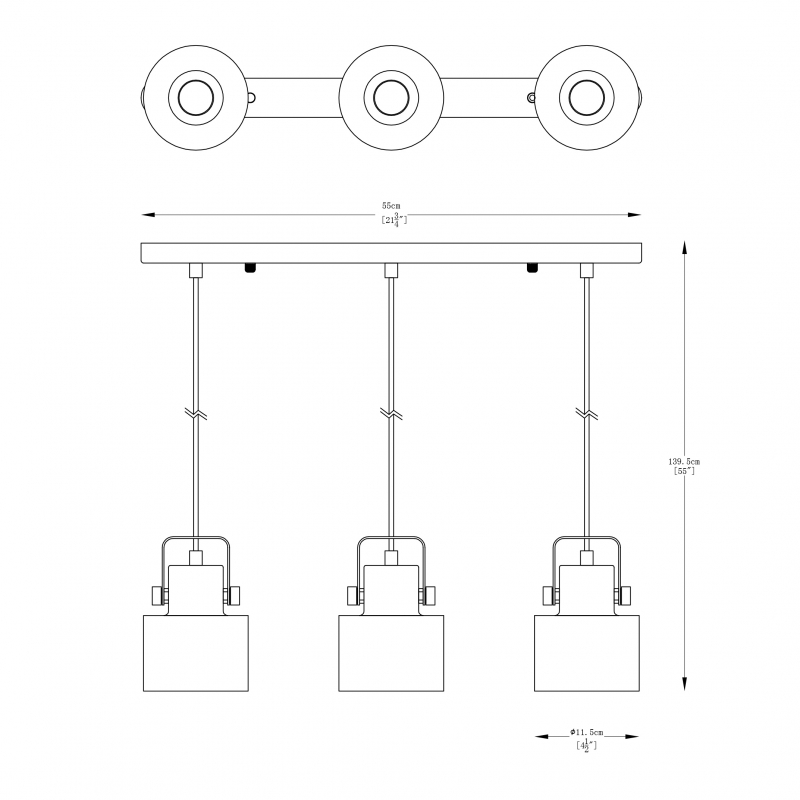 Lampa wisząca DRACO A8062-3A