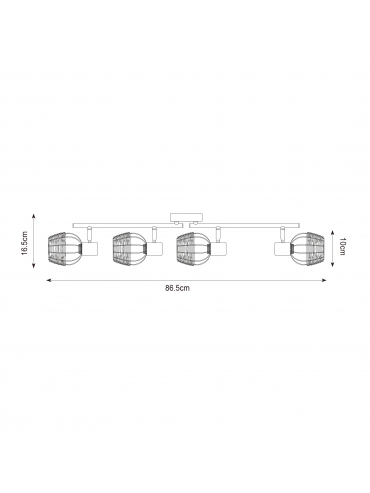 Lampa sufitowa COPA R5022003-4TU2
