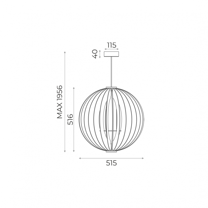 Lampa wisząca ORB 7510144