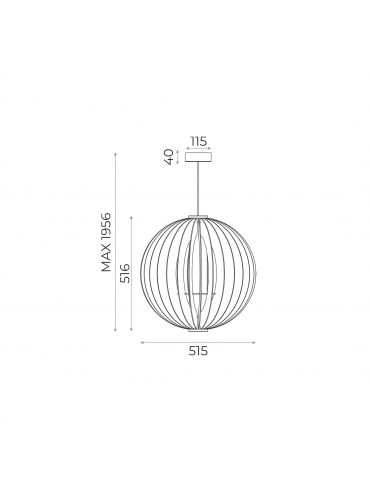 Lampa wisząca ORB 7510144
