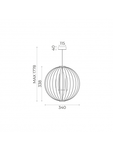 Lampa wisząca ORB 7510244
