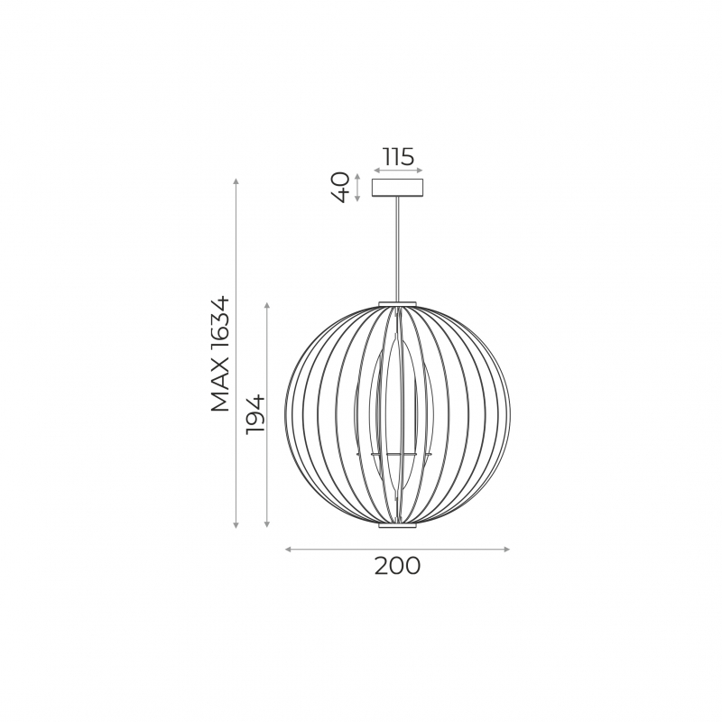 Lampa wisząca ORB 7510344