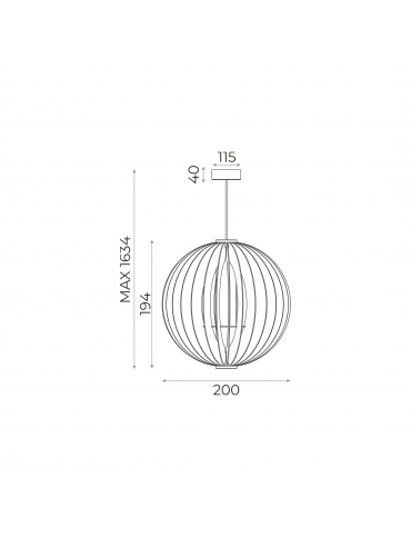 Lampa wisząca ORB 7510344