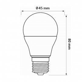 Żarówka ORO-E27-G45-TOTO-5W-WW, 3000K