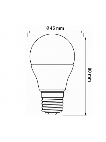 Żarówka ORO-E27-G45-TOTO-5W-WW, 3000K