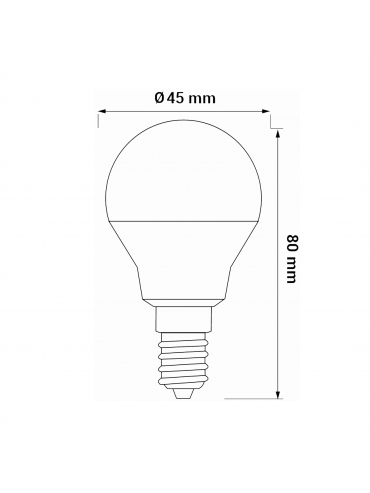 Żarówka ORO-E14-G45-TOTO-5W-WW, 3000K