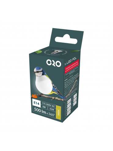 Żarówka ORO-E14-G45-TOTO-5W-WW, 3000K