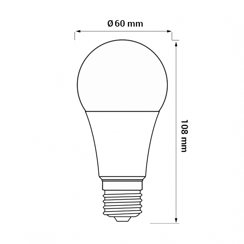Żarówka ORO-ATOS-E27-A60-7,5W-DW, 4000K